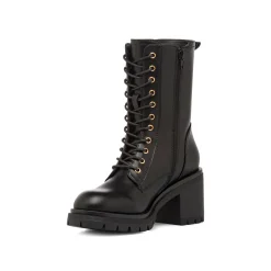 Online Stivaletti Anfibi neri da Donna con allacciatura e fibbie Donna Stivaletti Donna