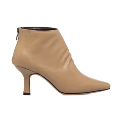 Outlet Stivaletti beige da Donna con tacco a rocchetto 7 cm Donna Scarpe Eleganti|Scarpe Cerimonia Donna