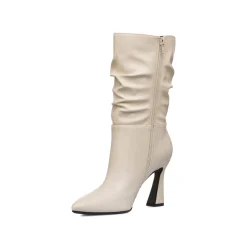 Outlet Stivaletti bianchi da Donna con tacco 9 cm Donna Stivali Donna|Stivaletti Donna