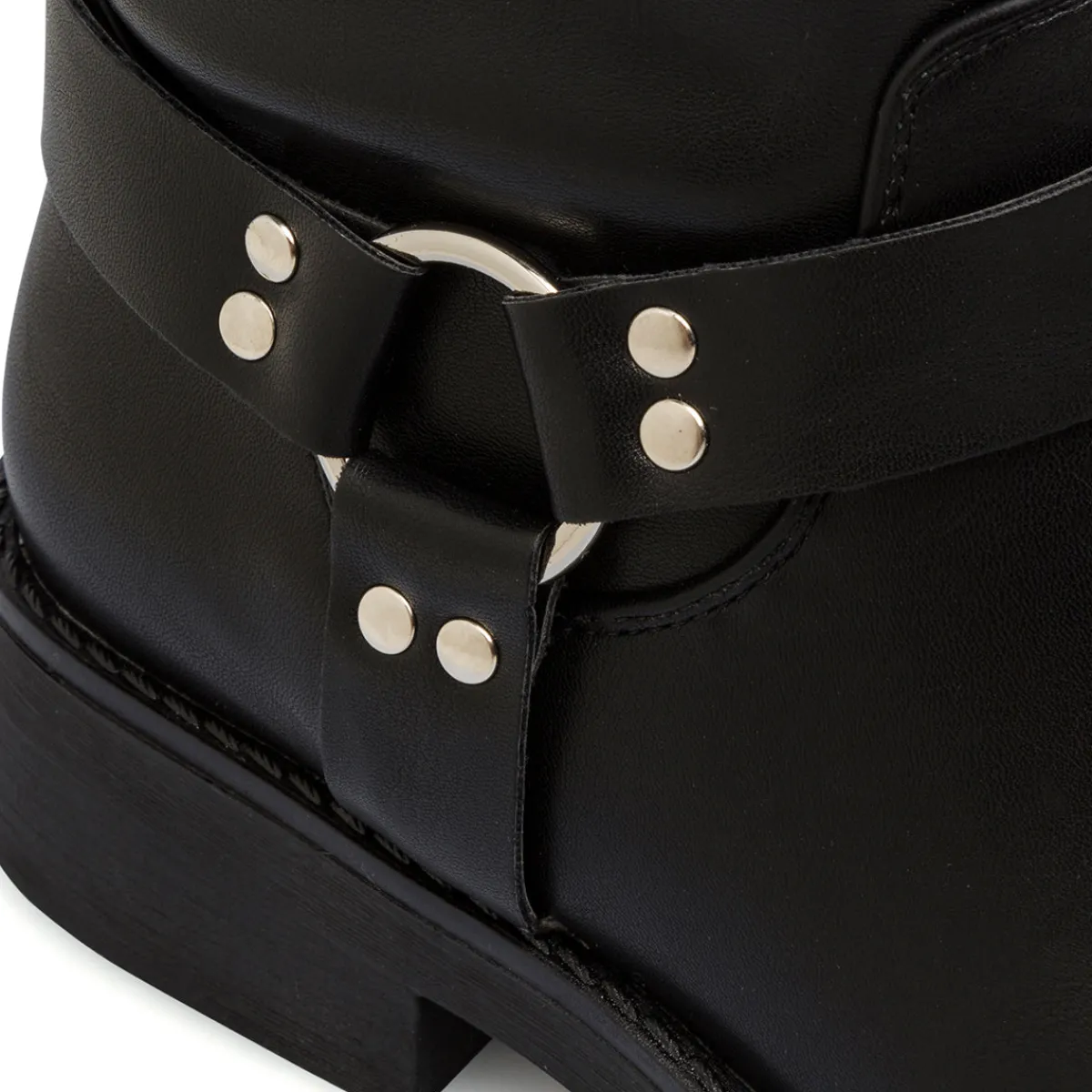 Outlet Stivaletti biker boots da donna neri con fibbie e borchie Donna Stivali Donna|Stivaletti Biker