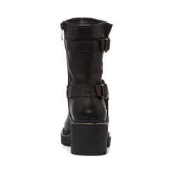 Clearance Stivaletti biker con tacco 6 cm neri da donna Donna Stivaletti Biker|Stivaletti Donna