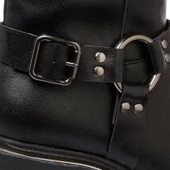 Clearance Stivaletti biker con tacco 6 cm neri da donna Donna Stivaletti Biker|Stivaletti Donna