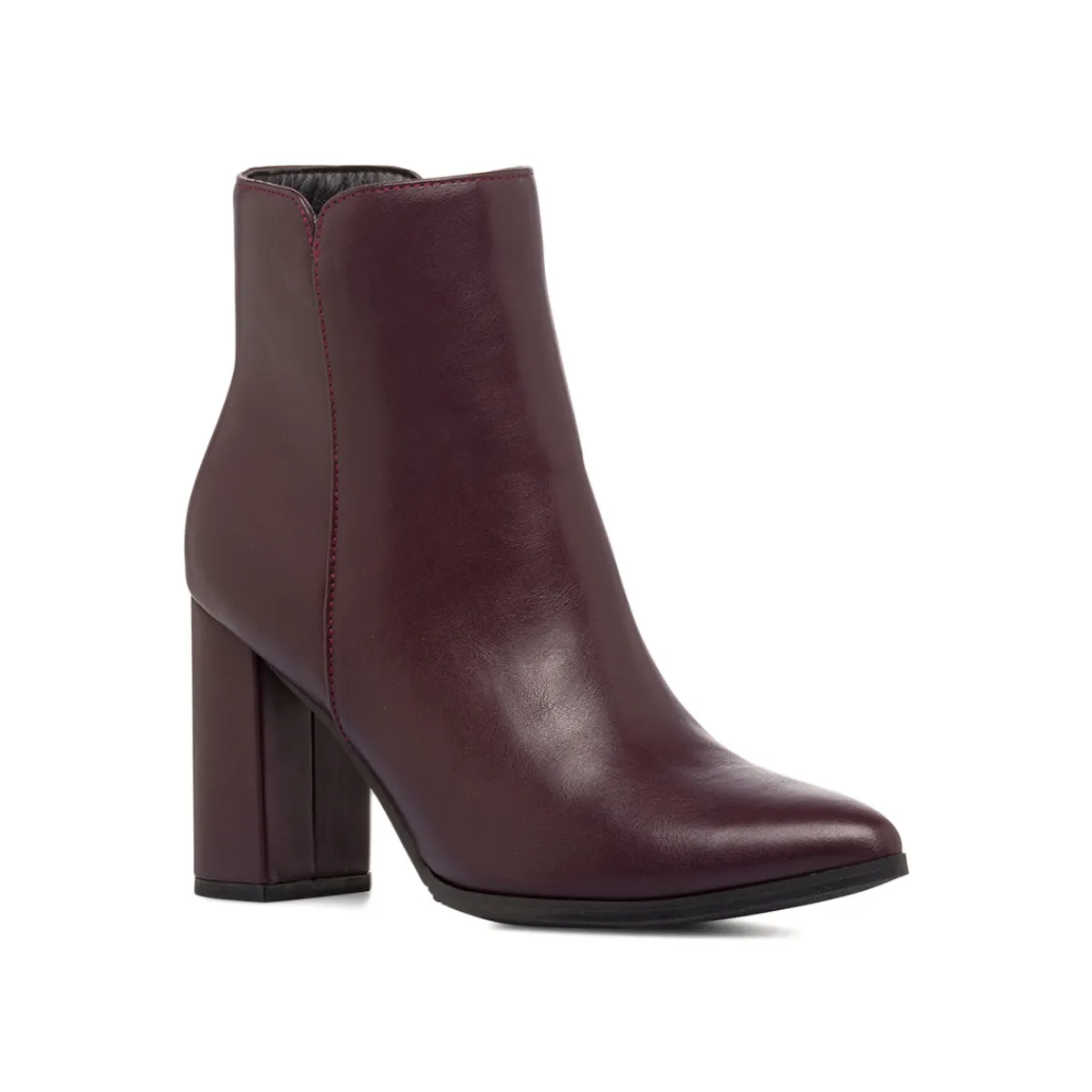 New Stivaletti bordeaux da Donna con tacco a colonna 9 cm Donna Stivaletti Donna