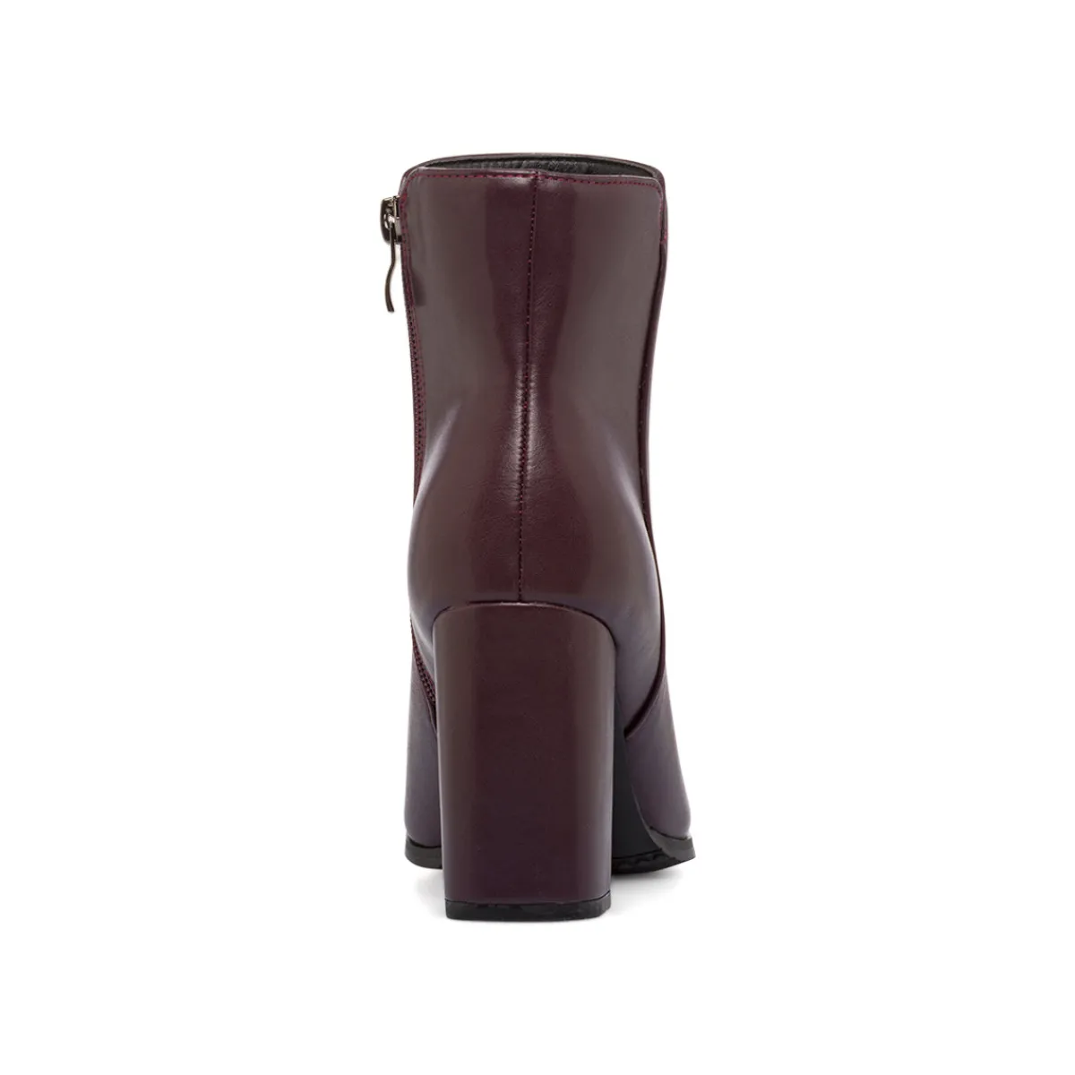 New Stivaletti bordeaux da Donna con tacco a colonna 9 cm Donna Stivaletti Donna