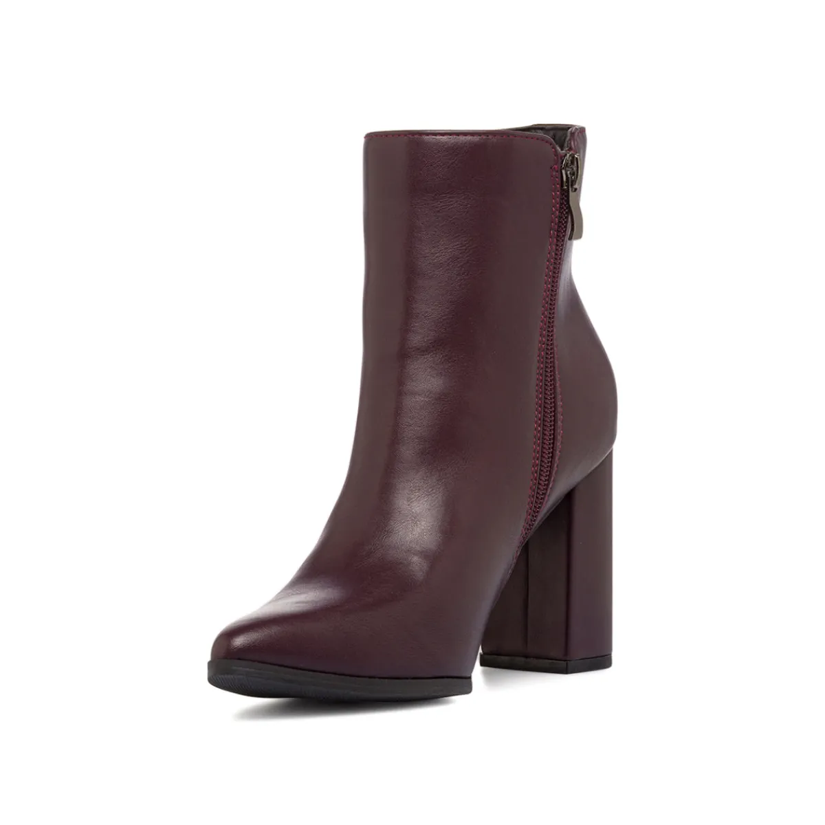 New Stivaletti bordeaux da Donna con tacco a colonna 9 cm Donna Stivaletti Donna