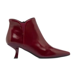 Clearance Stivaletti bordeaux da Donna con tacco a kitten 6 cm Donna Stivaletti Donna|Scarpe Eleganti