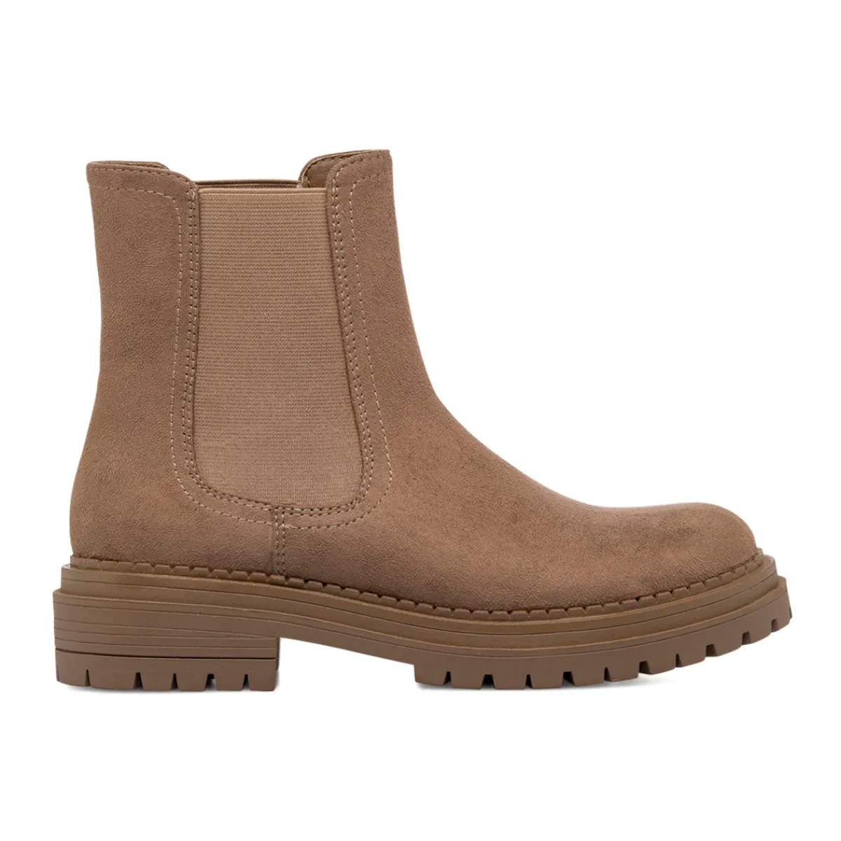 Stivaletti Chelsea da donna color taupe con suola chunky Donna Stivaletti Donna