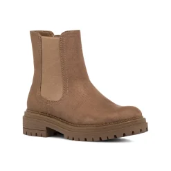 Stivaletti Chelsea da donna color taupe con suola chunky Donna Stivaletti Donna