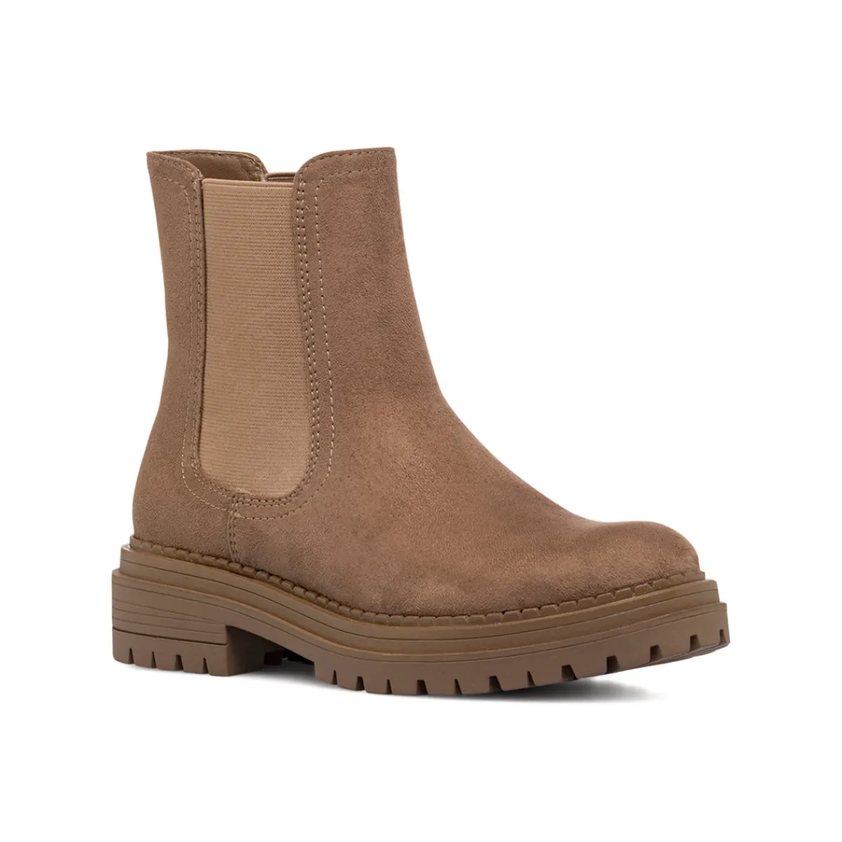 Stivaletti Chelsea da donna color taupe con suola chunky Donna Stivaletti Donna