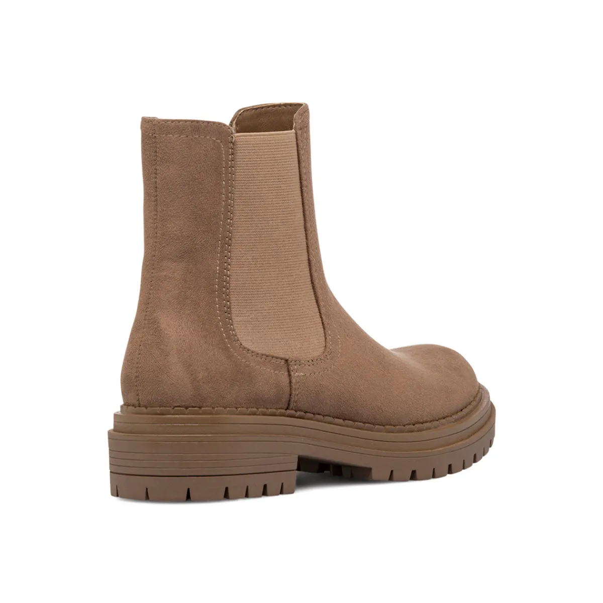 Stivaletti Chelsea da donna color taupe con suola chunky Donna Stivaletti Donna