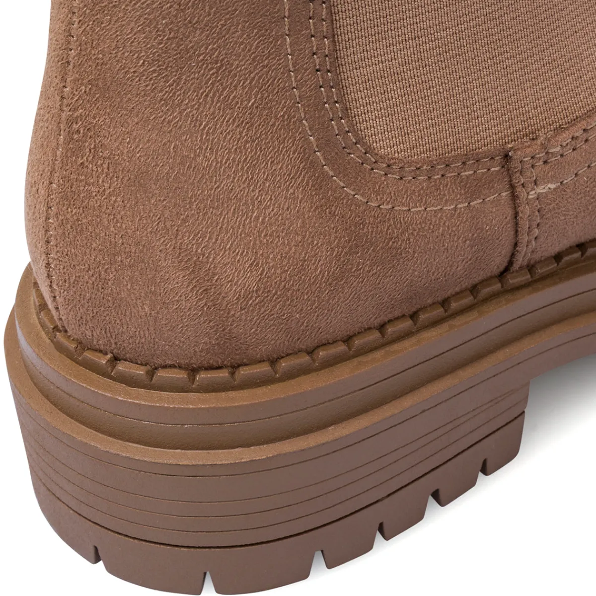 Stivaletti Chelsea da donna color taupe con suola chunky Donna Stivaletti Donna