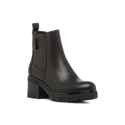 New Stivaletti Chelsea da donna neri in pelle e suola chunky Donna Stivaletti Donna