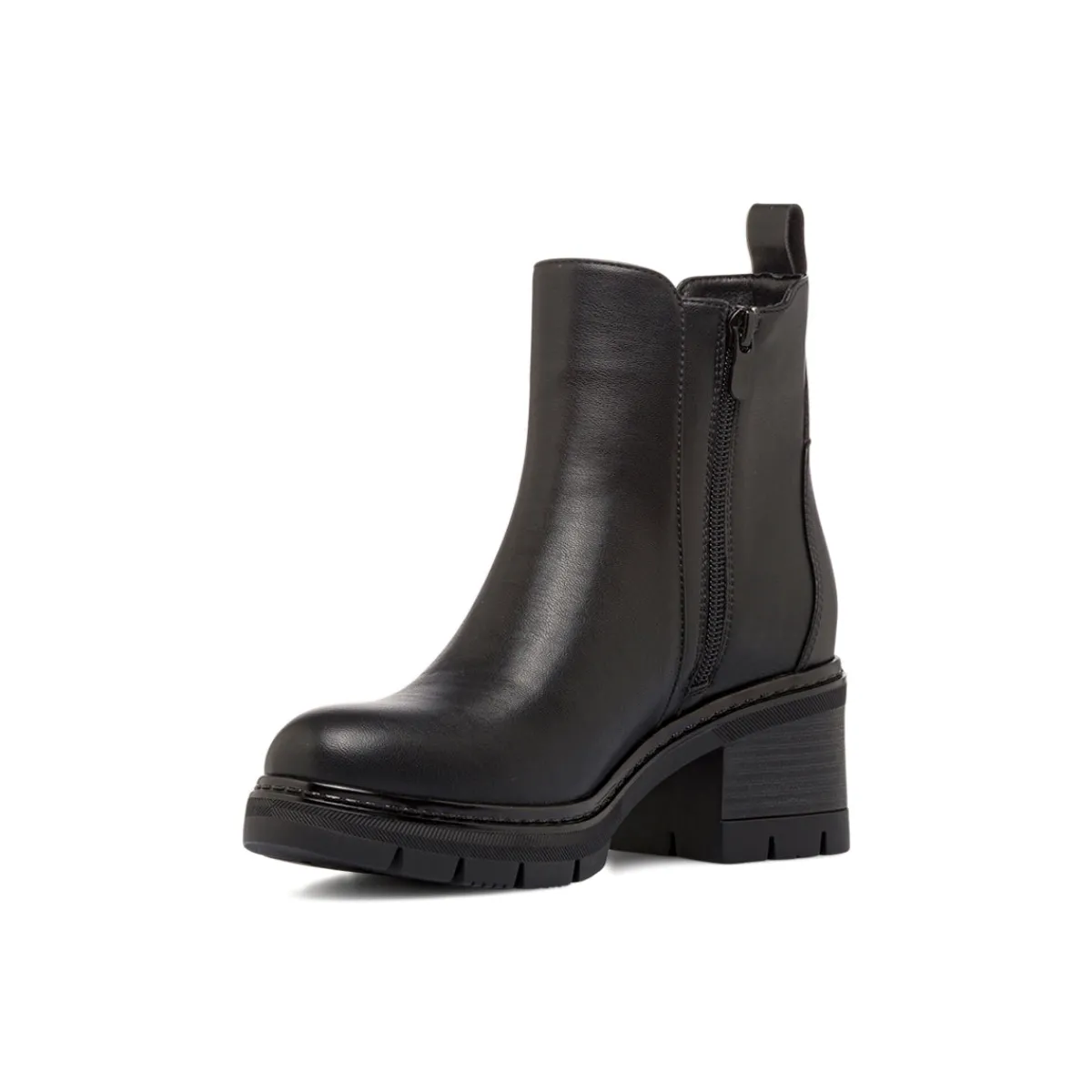 New Stivaletti Chelsea da donna neri in pelle e suola chunky Donna Stivaletti Donna