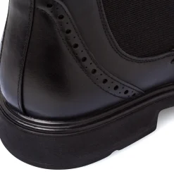 Online Stivaletti Chelsea da Uomo Neri con Zip e Fascia Elastico Uomo Polacchine Uomo|Stivaletti Uomo