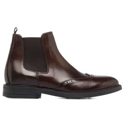 Discount Stivaletti Chelsea Marroni da Uomo in Pelle Uomo Scarpe Eleganti Uomo|Scarpe Cerimonia Uomo