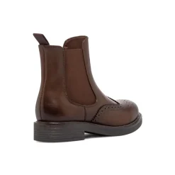 Clearance Stivaletti Chelsea marroni da Donna con dettagli Brogue Donna Stivaletti Donna