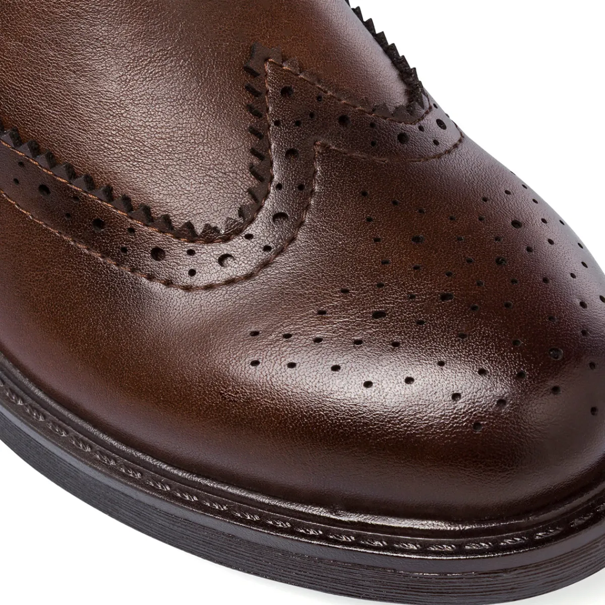 Clearance Stivaletti Chelsea marroni da Donna con dettagli Brogue Donna Stivaletti Donna