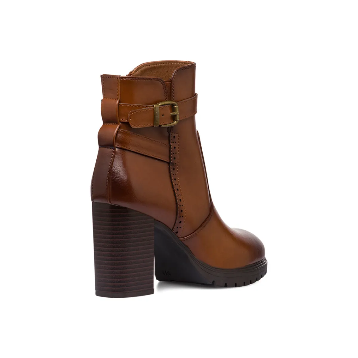 Sale Stivaletti comfort color cuoio da Donna con fibbia e tcco 9 cm Donna Scarpe Comfort|Stivaletti Donna