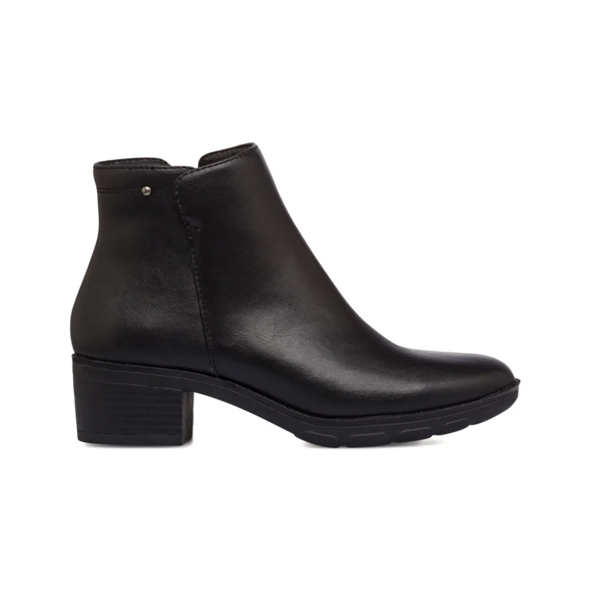 Stivaletti comfort da donna neri con tacco 5 cm Donna Scarpe Comfort|Stivaletti Donna