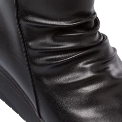 Stivaletti comfort neri con effetto arricciato da Donna Donna Scarpe Comfort|Stivaletti Donna