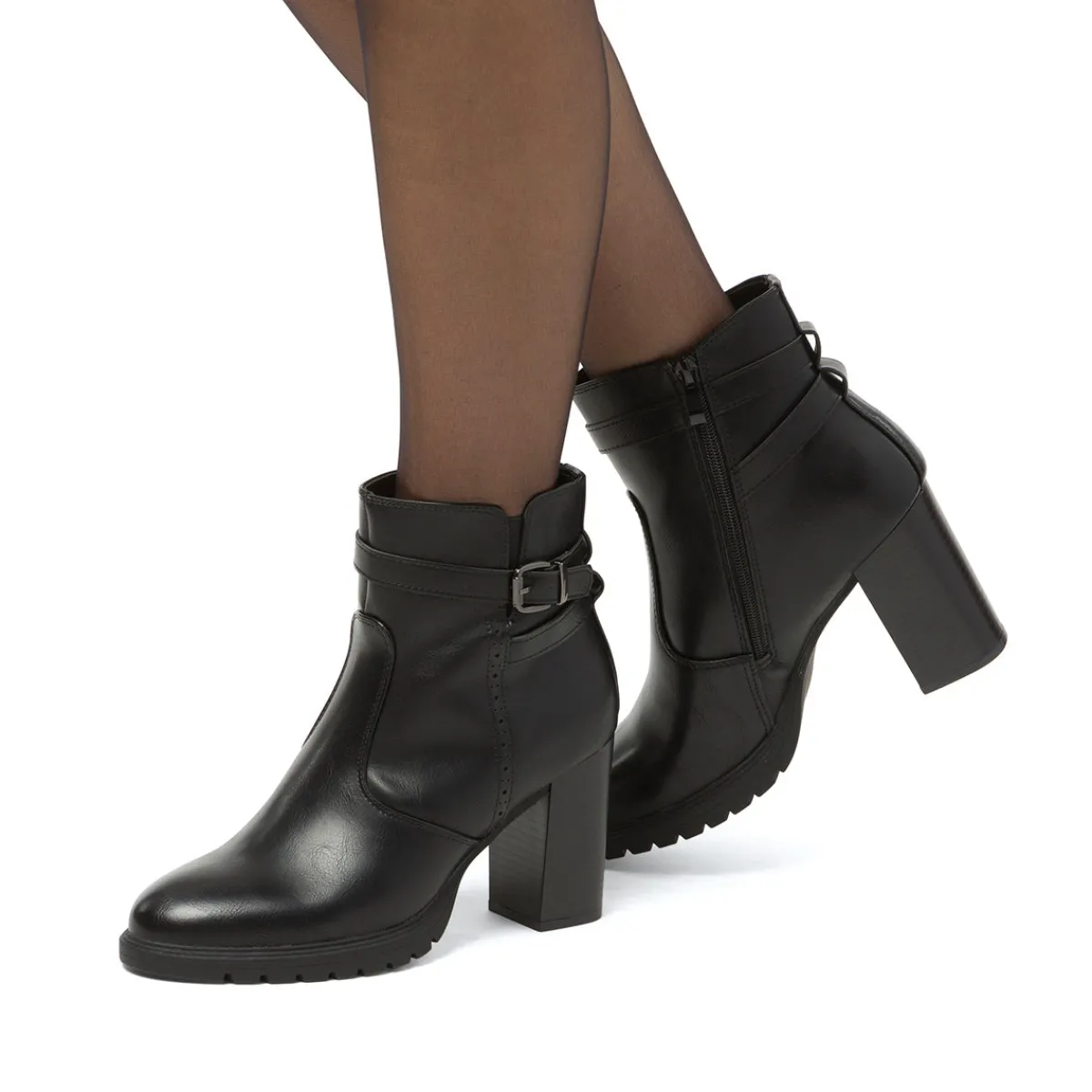 Sale Stivaletti comfort neri con fibbia da Donna Donna Scarpe Comfort|Stivaletti Donna