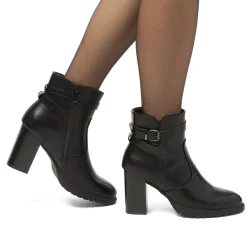 Sale Stivaletti comfort neri con fibbia da Donna Donna Scarpe Comfort|Stivaletti Donna