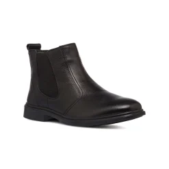 Discount Stivaletti comfort neri da uomo in pelle Uomo Scarpe Comfort Uomo|Polacchine Uomo