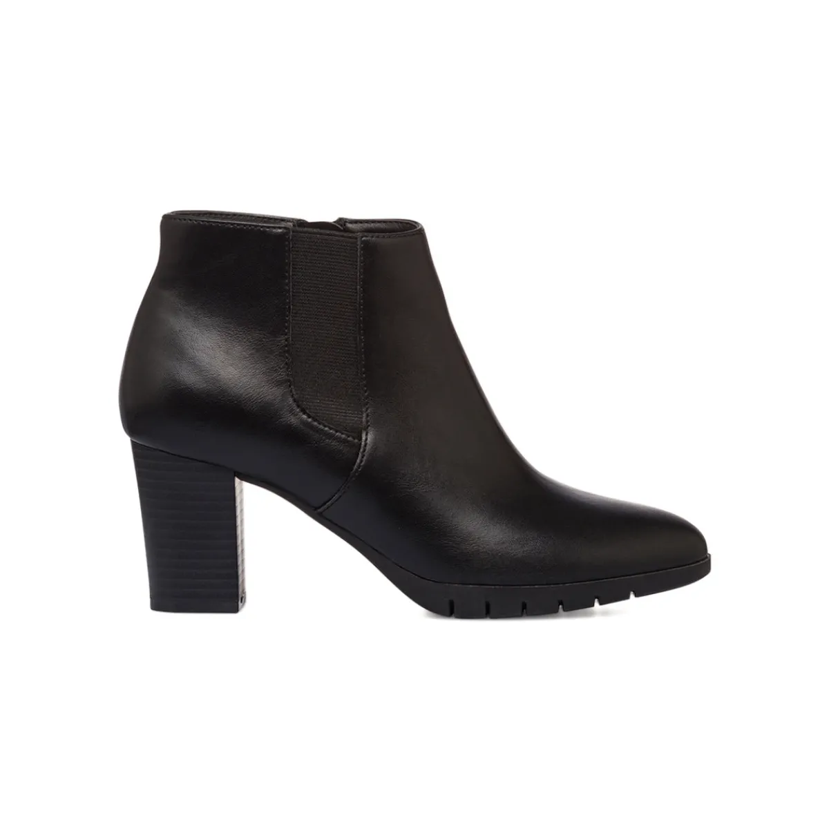 Clearance Stivaletti comfort neri da donna con tacco 7 cm Donna Scarpe Comfort|Stivaletti Donna