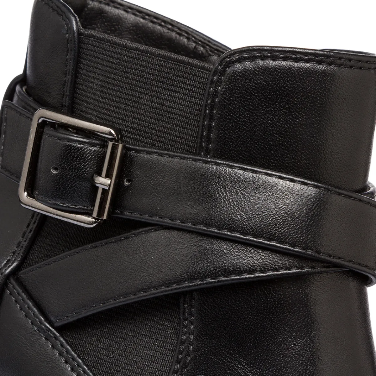 Discount Stivaletti comfort neri da Donna con fibbia e tacco 7 cm Donna Stivaletti Donna|Scarpe Comfort