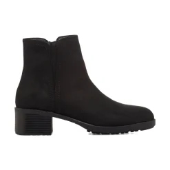 Sale Stivaletti comfort neri da Donna con tacco basso Donna Scarpe Comfort|Stivaletti Donna