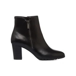 Hot Stivaletti comfort neri da Donna con tacco 7 cm Donna Scarpe Comfort|Stivaletti Donna