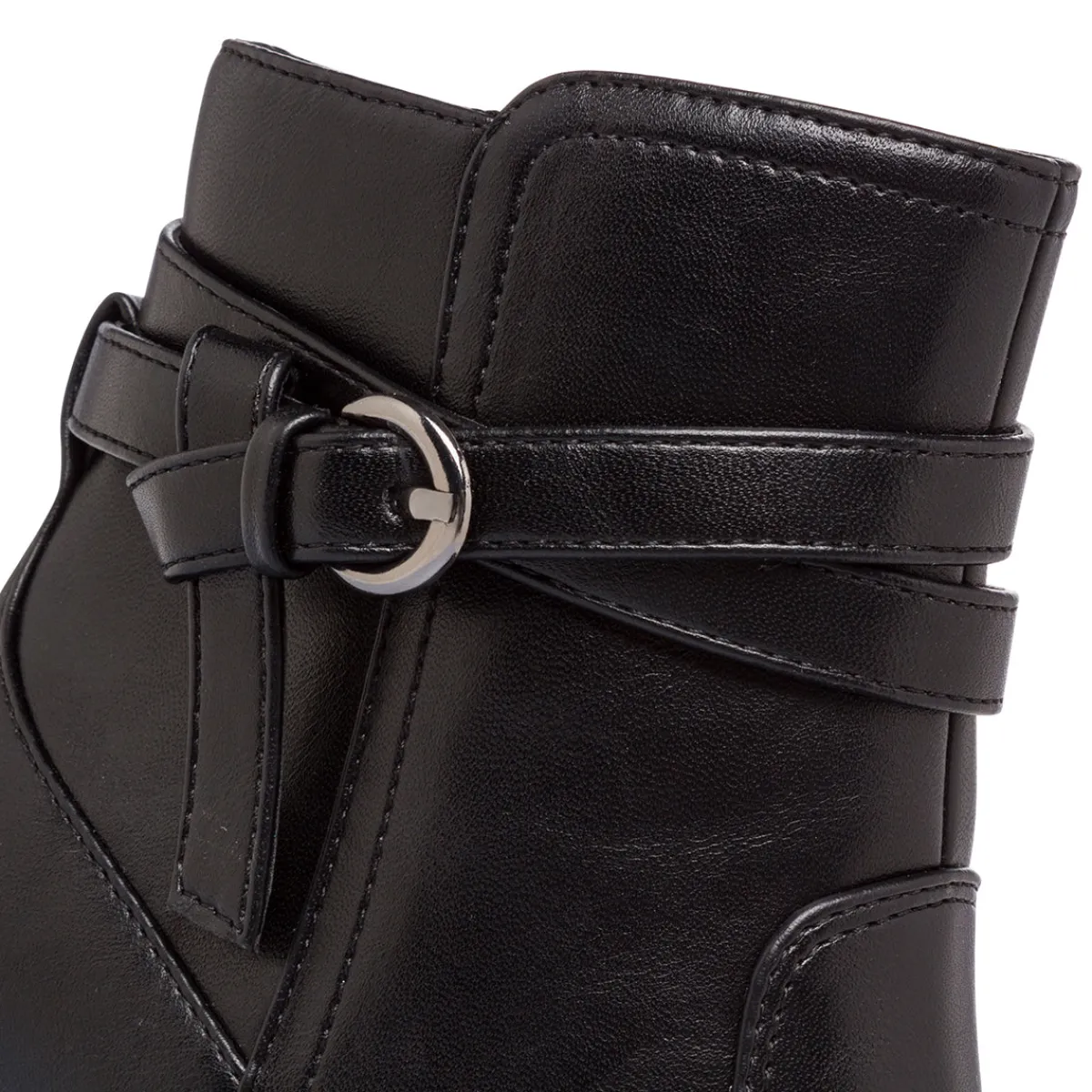 Discount Stivaletti comfort neri da Donna con tacco 9 cm e fibbia Donna Scarpe Comfort|Stivaletti Donna