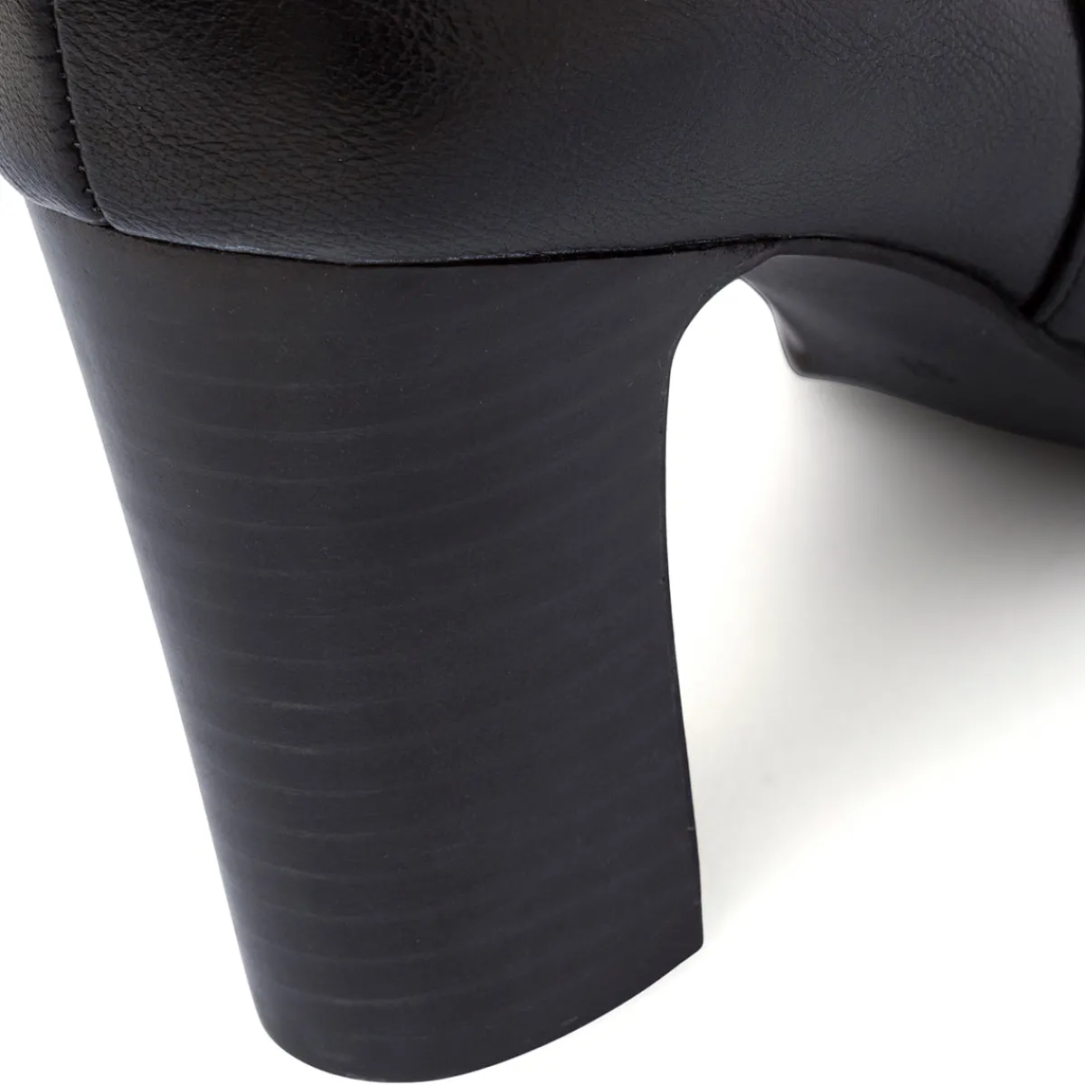 Outlet Stivaletti comodi e flessibili neri da Donna con tacco 7,5 cm Donna Stivaletti Donna