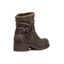 Sale Stivaletti con cinturino e laccio da Donna effetto scamosciato grigi Donna Stivaletti Donna