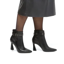 Online Stivaletti con tacco 8,5 cm neri da donna con cinturino Donna Stivaletti Donna