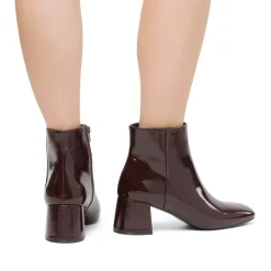 Best Stivaletti con tacco 6 cm bordeaux effetto vernice Donna Stivaletti Donna