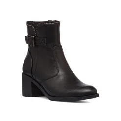 New Stivaletti con tacco 6 cm neri da donna con fibbia e borchie Donna Stivaletti Donna