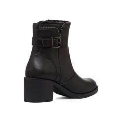 New Stivaletti con tacco 6 cm neri da donna con fibbia e borchie Donna Stivaletti Donna