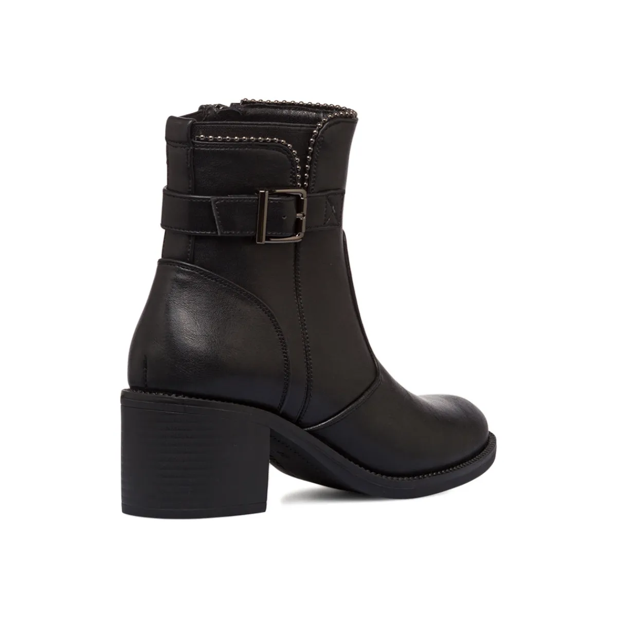 New Stivaletti con tacco 6 cm neri da donna con fibbia e borchie Donna Stivaletti Donna