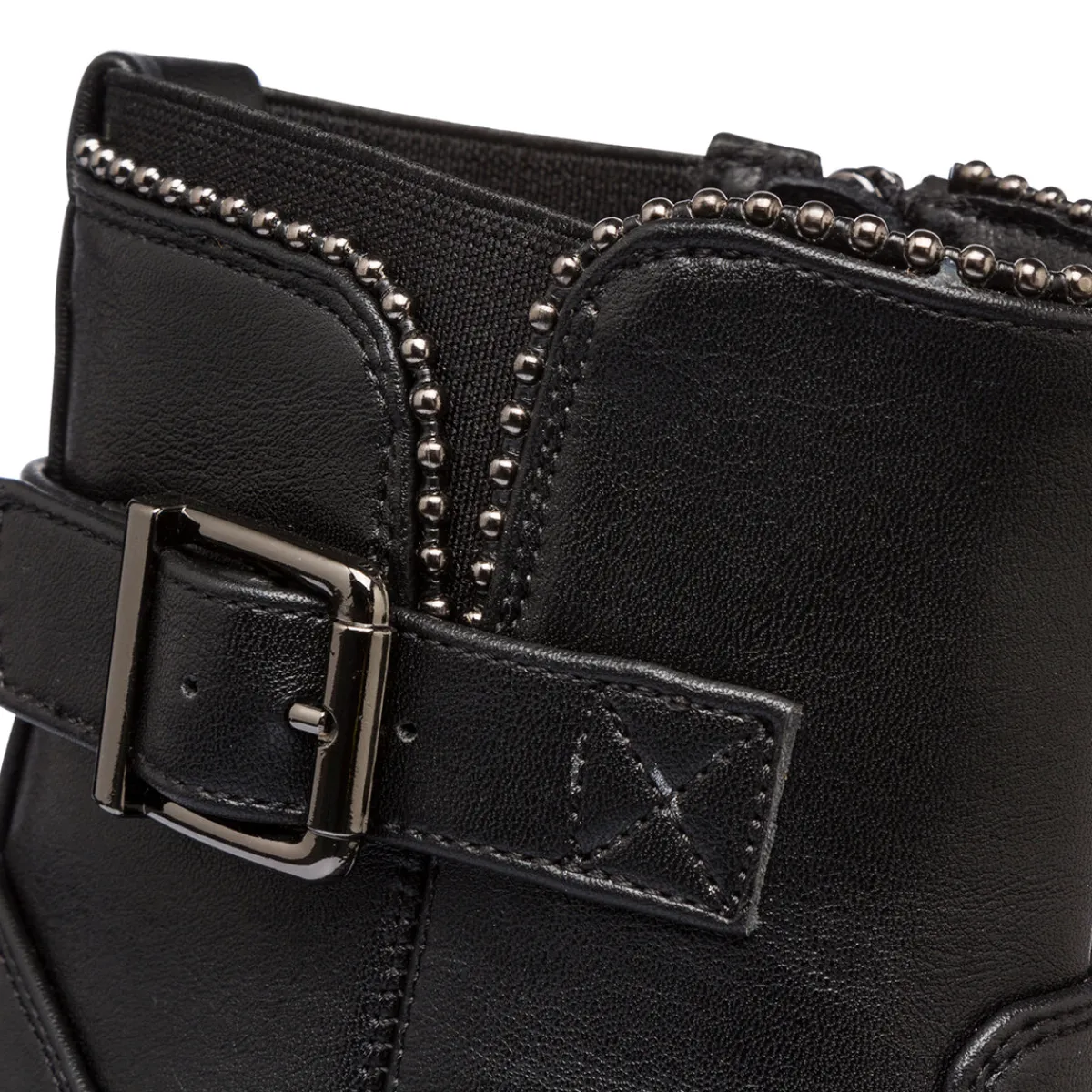 New Stivaletti con tacco 6 cm neri da donna con fibbia e borchie Donna Stivaletti Donna