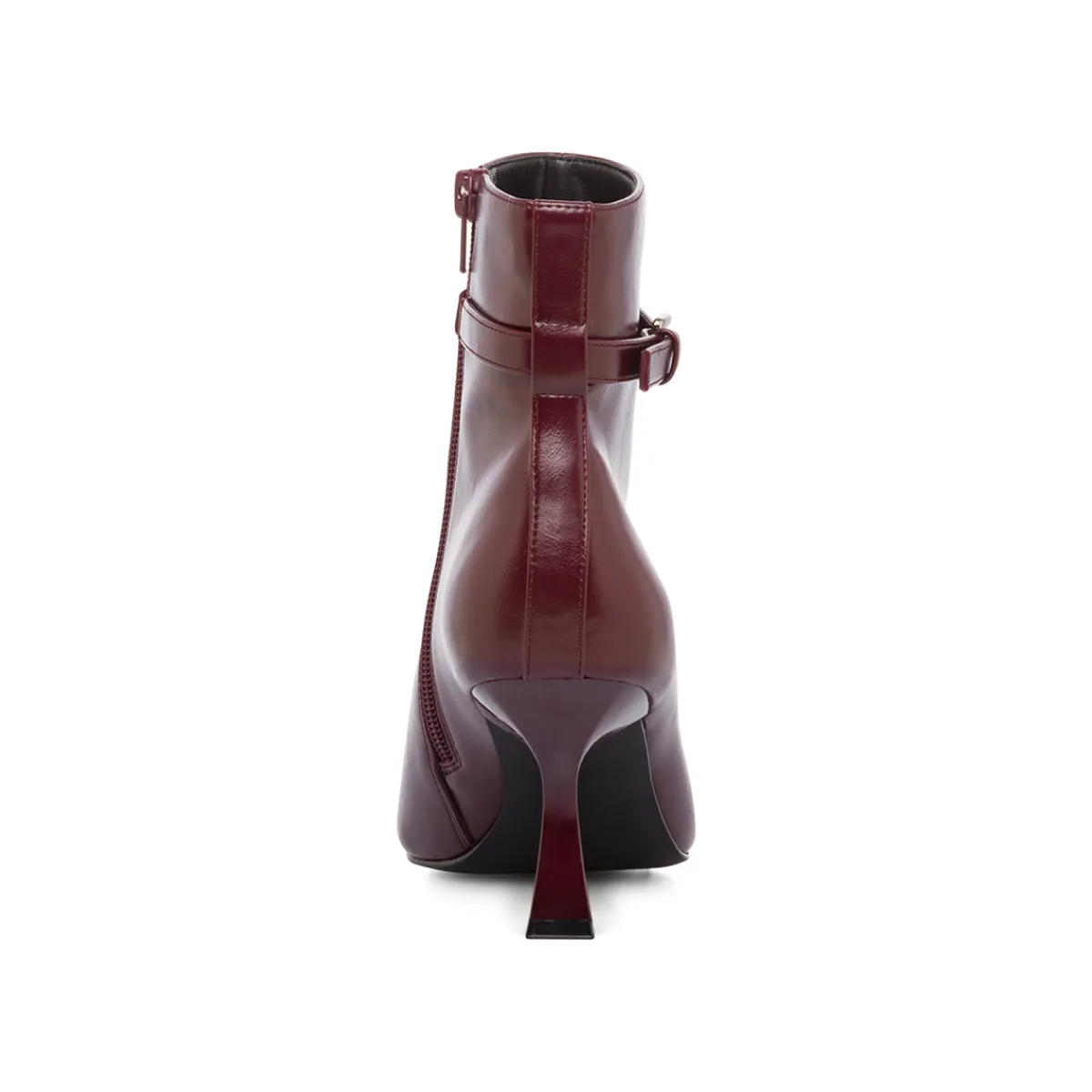 Hot Stivaletti con tacco 7,5 cm da donna bordeaux burgundy con cinturini Donna Scarpe Eleganti