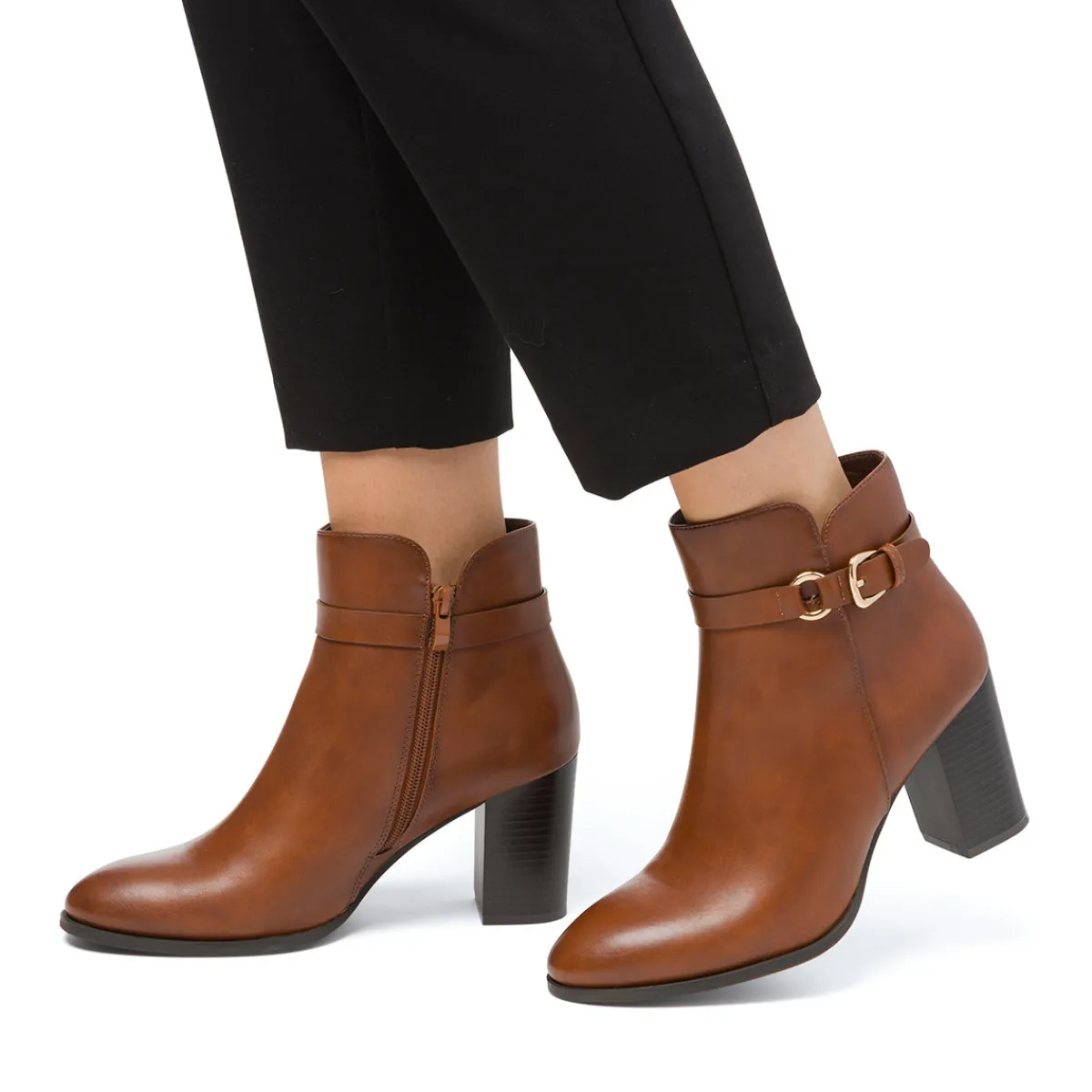 Hot Stivaletti con tacco 8 cm da donna marroni Donna Stivaletti Donna