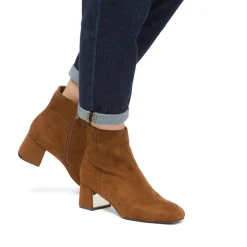 Hot Stivaletti con tacco 5,5 cm da donna marroni effetto scamosciato Donna Stivaletti Donna