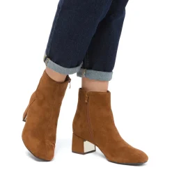 Hot Stivaletti con tacco 5,5 cm da donna marroni effetto scamosciato Donna Stivaletti Donna