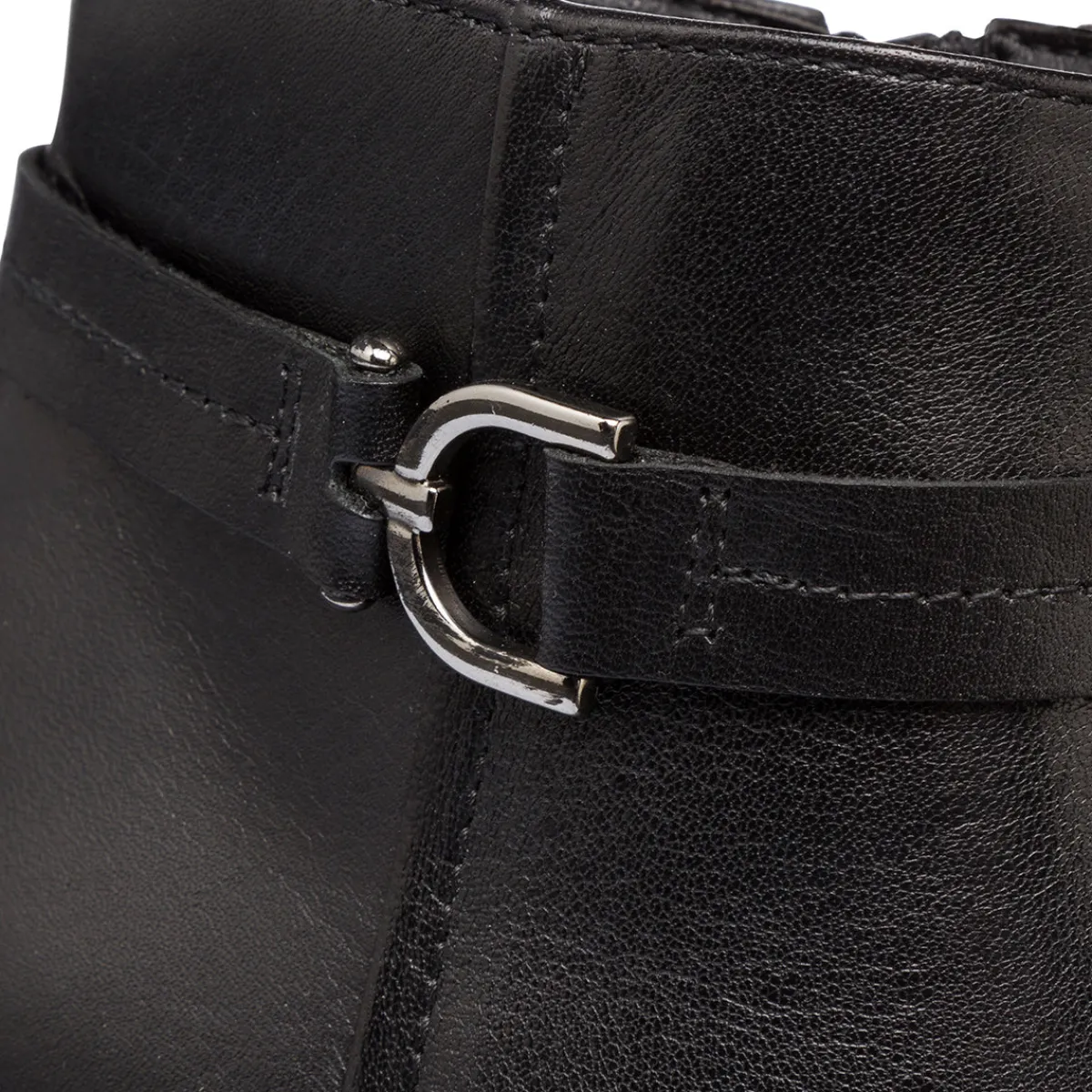 Hot Stivaletti con tacco da donna neri in pelle Donna Scarpe Eleganti|Stivaletti Donna