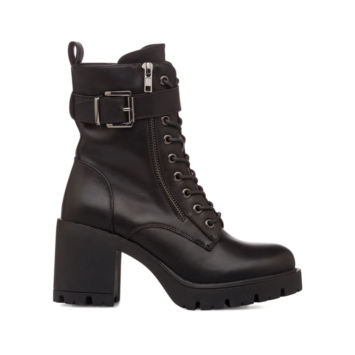 New Stivaletti con tacco neri con fibbia da Donna Donna Scarponcini E Anfibi Donna|Stivaletti Donna