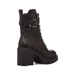 New Stivaletti con tacco neri con fibbia da Donna Donna Scarponcini E Anfibi Donna|Stivaletti Donna