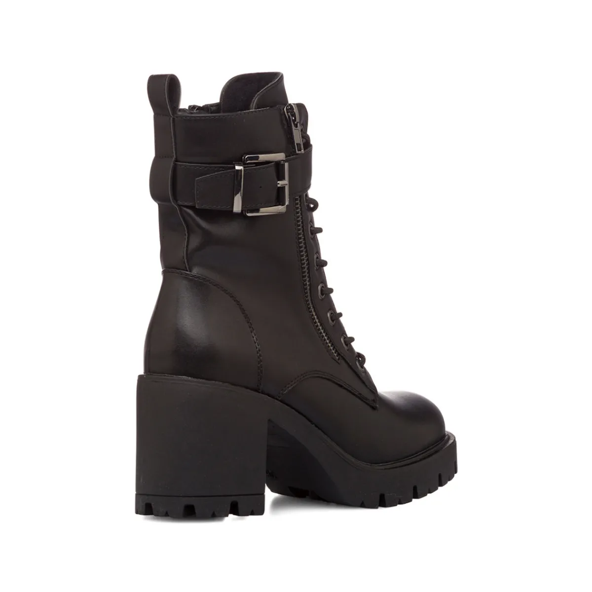 New Stivaletti con tacco neri con fibbia da Donna Donna Scarponcini E Anfibi Donna|Stivaletti Donna