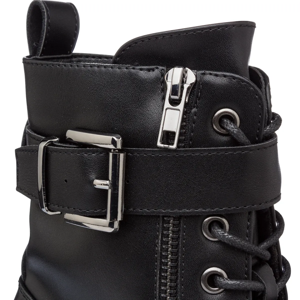 New Stivaletti con tacco neri con fibbia da Donna Donna Scarponcini E Anfibi Donna|Stivaletti Donna