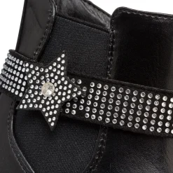Hot Stivaletti da bambina neri con strass Bambino Stivaletti Bambina